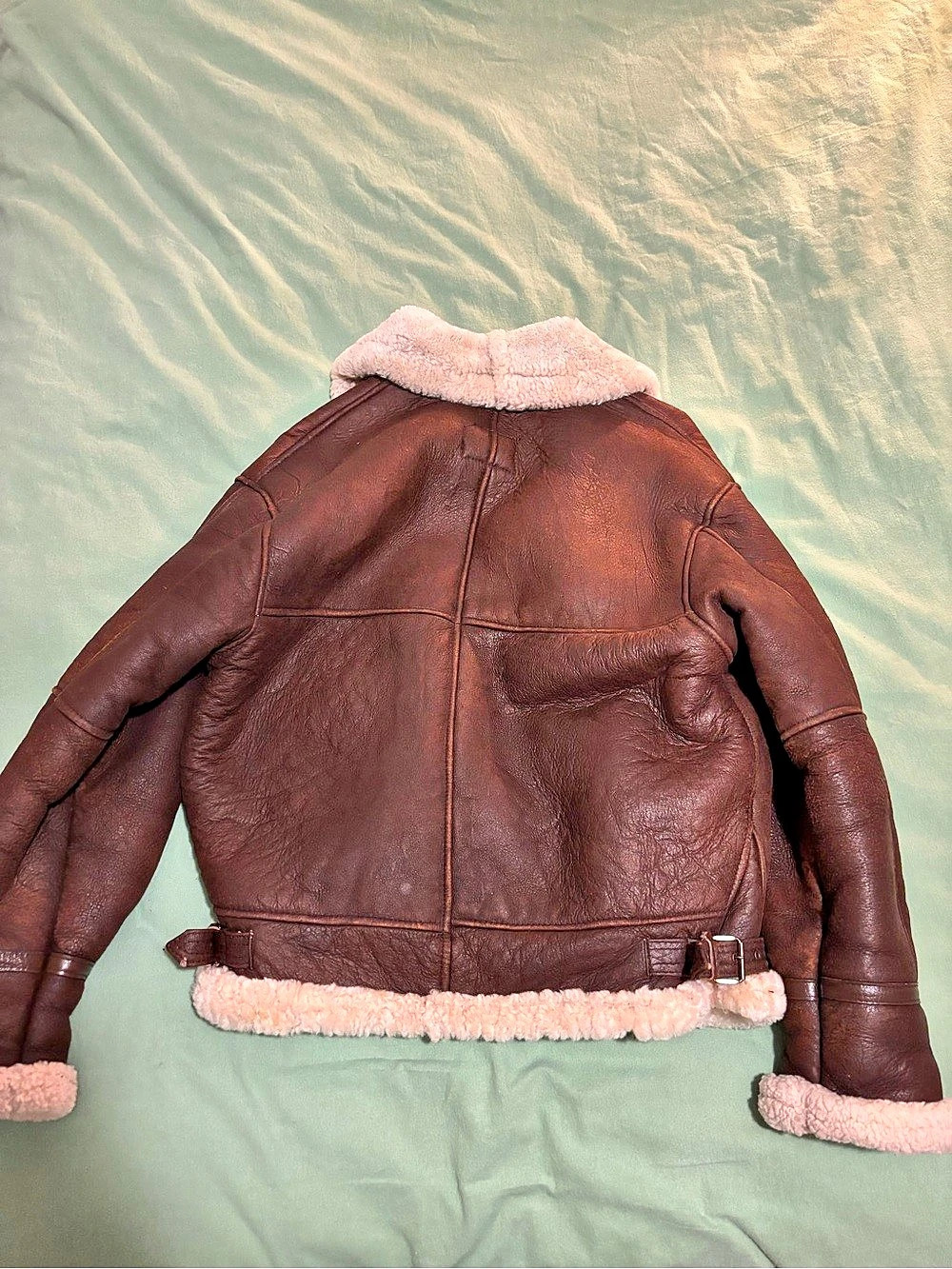 Indio B-9 Shearling Leather Jacket Size S/M - Picture 6 of 6